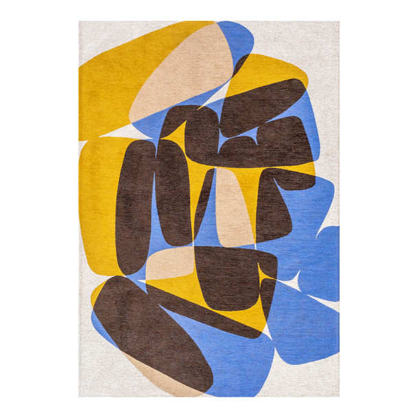 Louis De Poortere Gallery Stones 8333 Sunny Blue Rug
