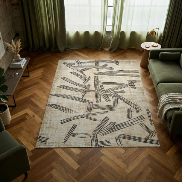 Louis De Poortere Meditation Kanji 8332 Slate Rug