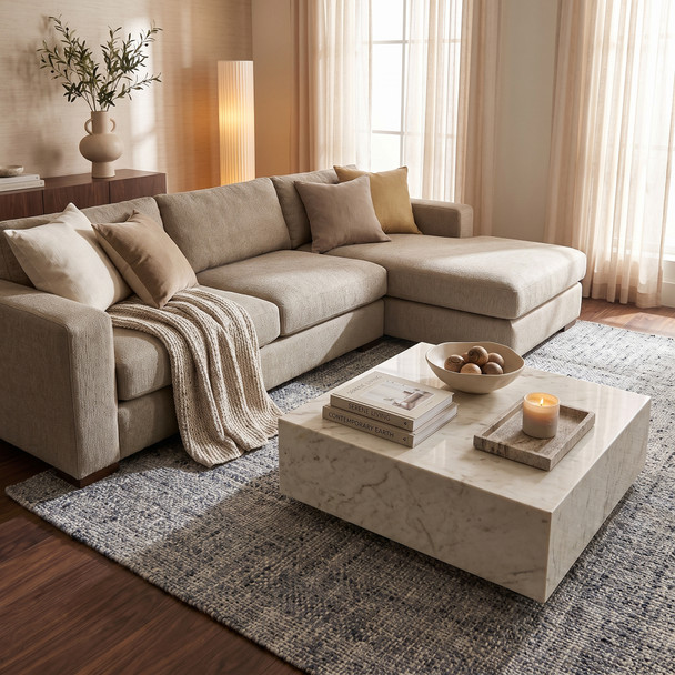 LR Home Charleston 82878 Blue Ivory Rug