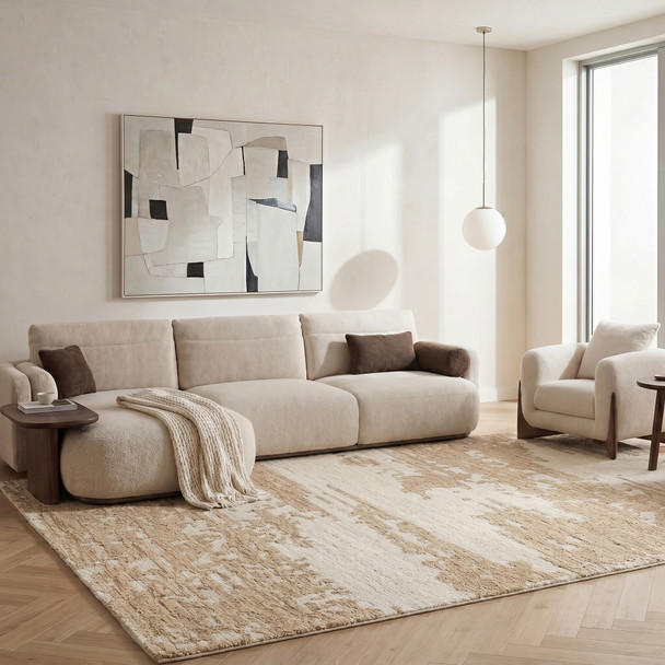 LR Home Nuvia 82784 Beige Ivory Rug