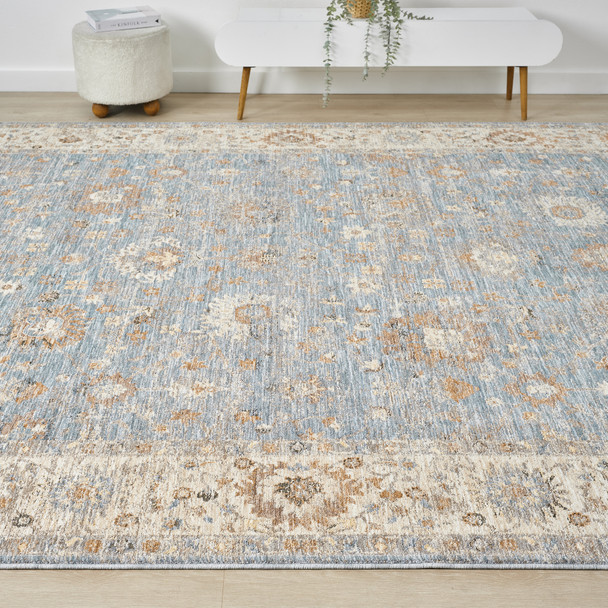 LR Home Viola 83130 Blue Ivory Rug