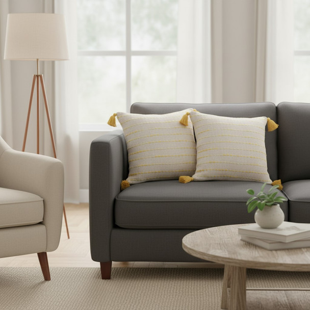 LR Home Torrent 08727 Golden Yellow Ivory Pillow