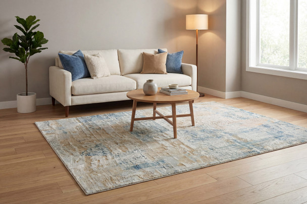 Dynamic Eden 10941-185 Cream Beige Blue Rug