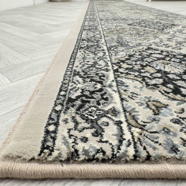 Dynamic Ancient Garden 57008 9696 Cream Grey Custom Runner - 26" Wide