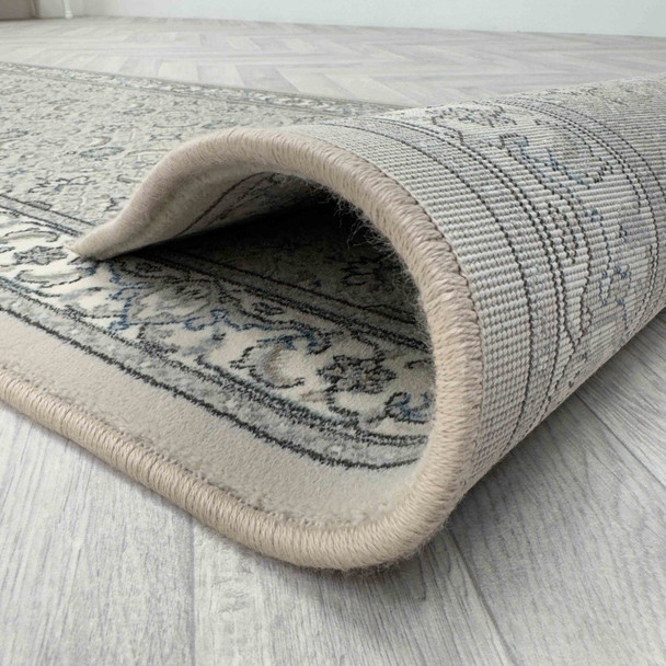 Dynamic Ancient Garden 57011 9666 Soft Grey Cream Custom Runner - 26" Wide
