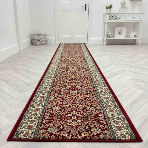 Dynamic Ancient Garden 57078 1414 Red Ivory Custom Runner - 26" Wide