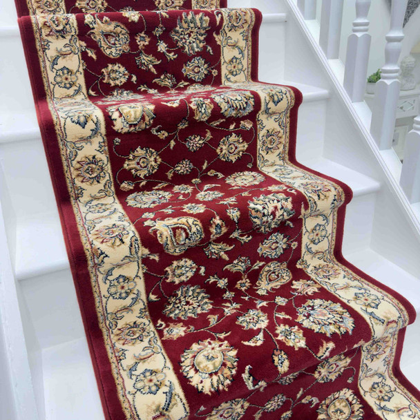 Dynamic Ancient Garden 57365 1464 Red Ivory Custom Runner - 26" Wide