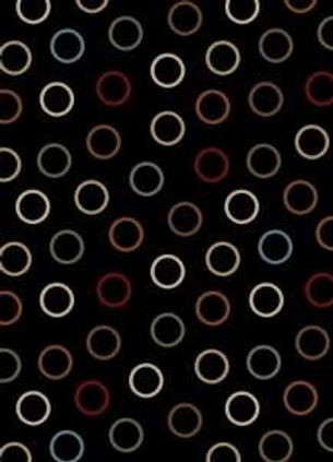Concord Soho 6043 Circles Black Area Rug