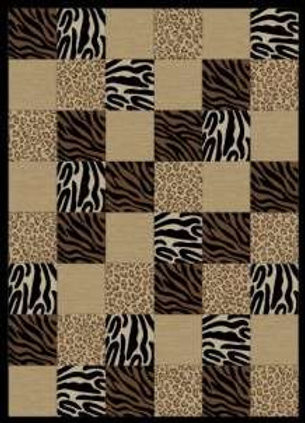Concord Soho 6253 Animal Boxed Black Area Rug