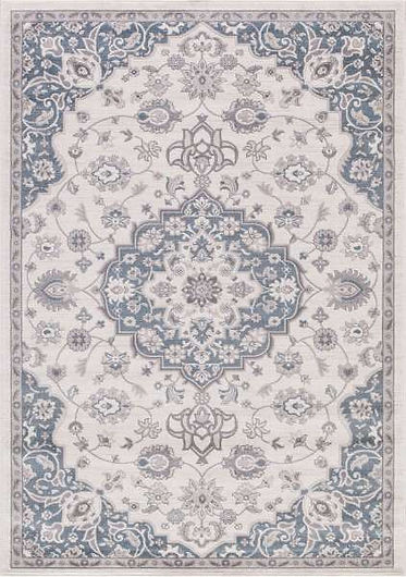 Concord Lara 4554 Center Medallion Ivory Blue Area Rug