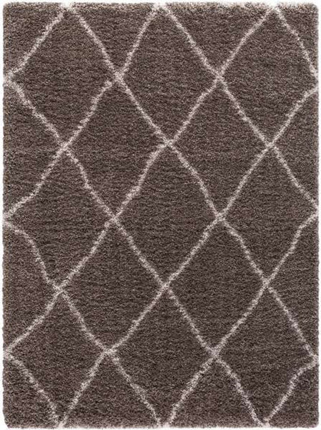 Concord Ocean Shag 0218 Trellis Light Brown Area Rug