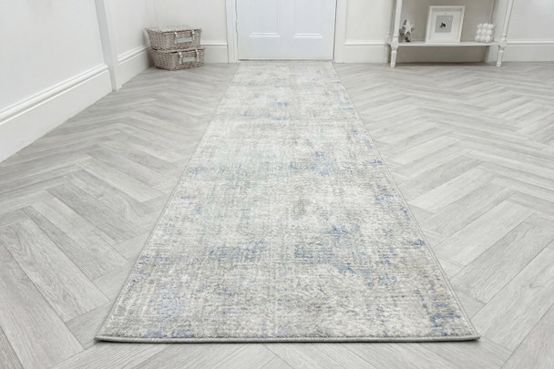 Dynamic Bloomfield 19604 980 Grey Beige Custom Runner - 26" Wide