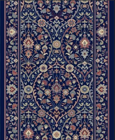 Dynamic Brilliant 7278 500 Blue Multi Custom Runner - 26" Wide