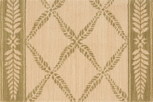 Nourison Chateau NO21 Ivory Green Custom Runner - 36" Wide
