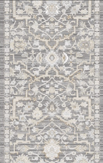 Dynamic Saffron 16613 981 Grey Beige Ivory Custom Runner - 26" Wide