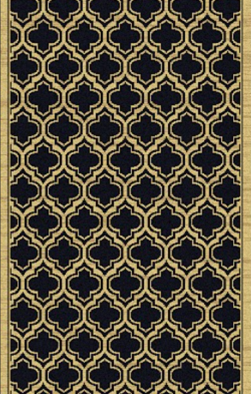 Dynamic Yazd 2816 090 Black Custom Runner - 26" Wide