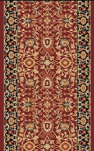 Dynamic Yazd 2803 390 Red Black Custom Runner - 26" Wide