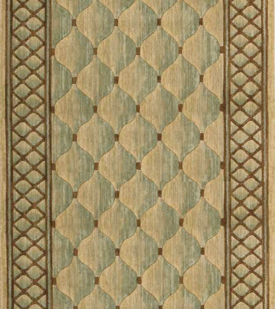 Nourison Cosmopolitan C26R Shadowlure Light Green Custom Runner - 36" Wide