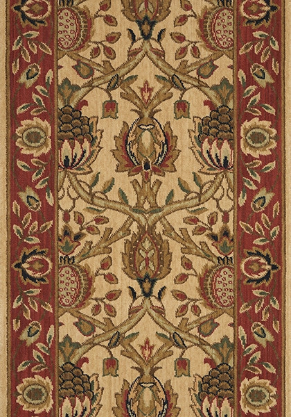 Nourison Grand Parterre PT04 Beige Custom Runner - 30" Wide