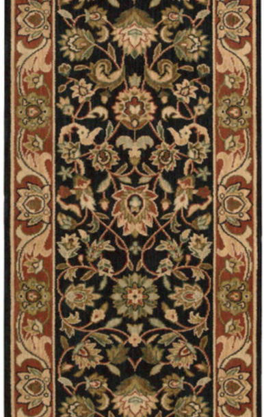 Nourison Grand Parterre PT05 Midnight Custom Runner - 30" Wide