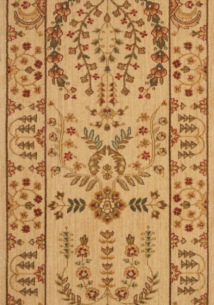 Nourison Grand Parterre PT02 Beige Custom Runner - 41" Wide