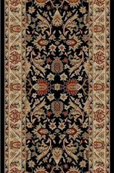 Concord Ankara 6203 Sultanabad Black Custom Runner - 27" Wide