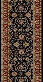Concord Ankara 6213 Zeigler Black Custom Runner - 27" Wide
