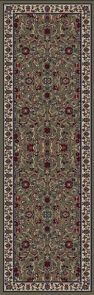 Concord Jewel 4065 Kashan Green Custom Runner - 27" Wide