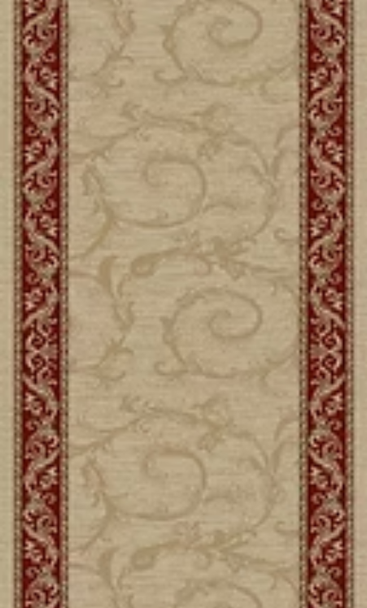 Concord Jewel 4392 Veronica Ivory Custom Runner - 27" Wide
