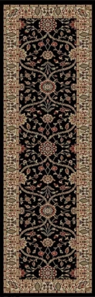 Concord Jewel 4903 Voysey Black Custom Runner 27" Wide