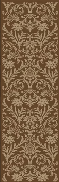Concord Jewel 4948 Damask Brown Custom Runner 27" Wide