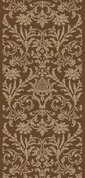 Concord Jewel 4948 Damask Brown Custom Runner 27" Wide