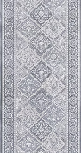 Concord Kashan 2786 Panel Gray Custom Runner 27" Wide