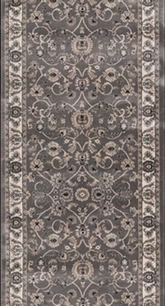 Concord Kashan 2816 Bergama Gray Custom Runner 27" Wide