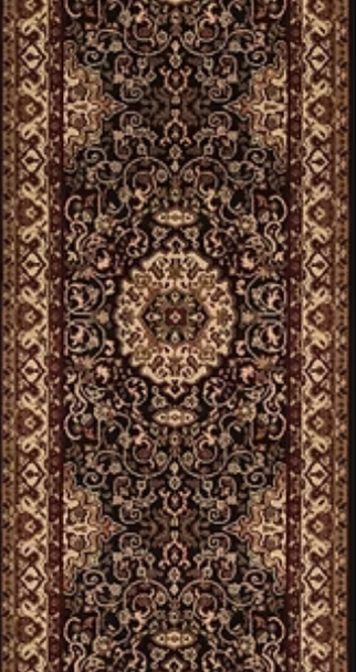 Concord Persian Classic 2033 Isfahan Black Custom Runner 27" Wide