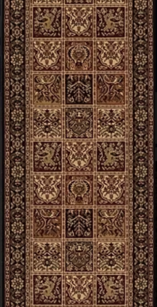 Concord Persian Classic 2043 Panel Black Custom Runner 27" Wide