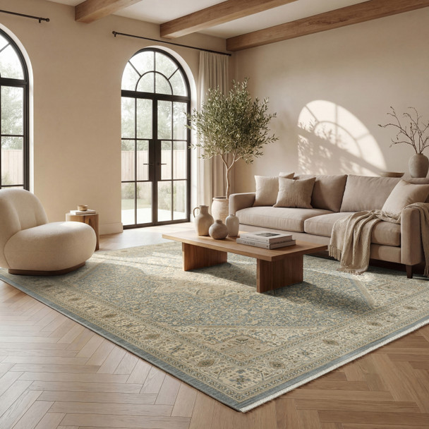Nourison Ashbourne ASE01 Blue Rug