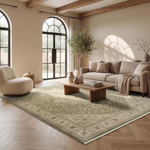 Nourison Ashbourne ASE01 Green Rug
