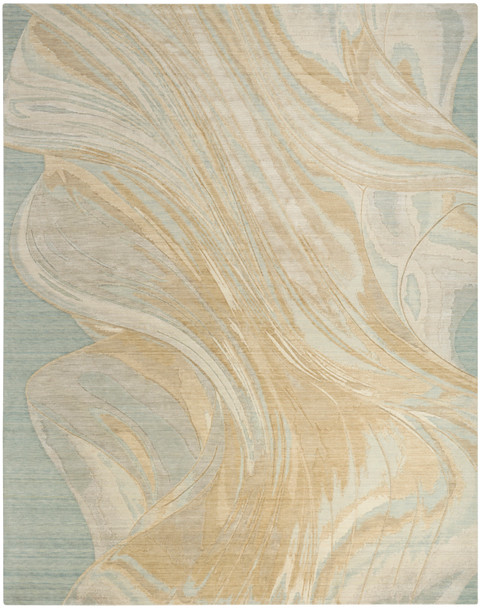 Nourison Brushlight BRL05 Blue Ivory Rug