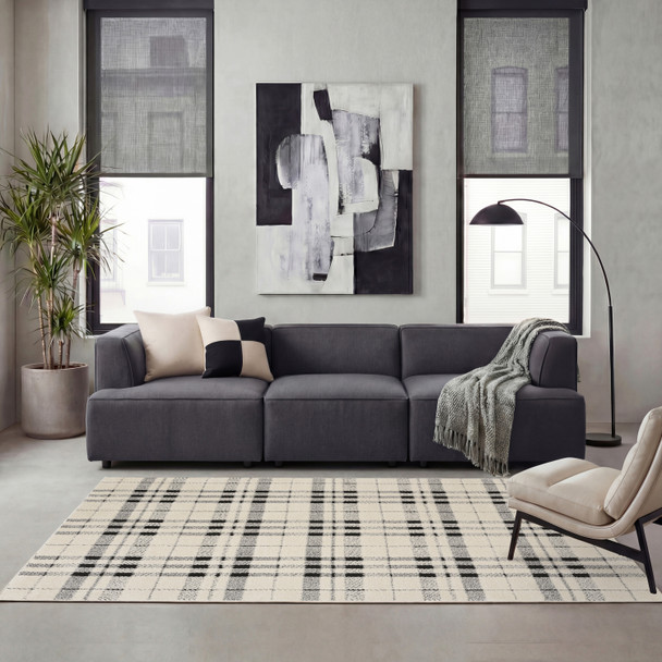 Nourison Modern Comfort MNC04 Ivory Black Rug