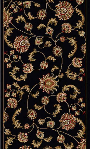 Radici Como 1835 Black Custom Runner - 26" Wide