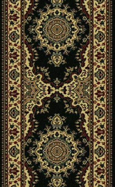 Radici Castello 1191 Black Custom Runner - 26" Wide