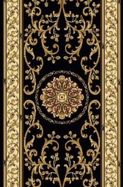 Radici Noble 1419 Black Custom Runner - 30" Wide