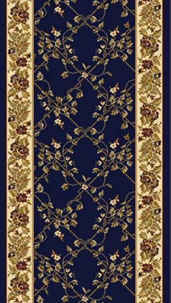 Radici Noble 1427 Dark Blue Custom Runner - 30" Wide