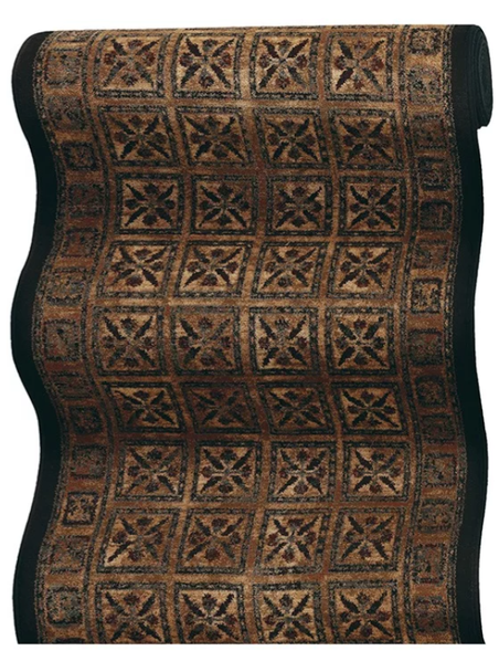 Couristan Old World Classics 0408/0002A Pazyrk Burnished Rust Custom Runner - 26" Wide
