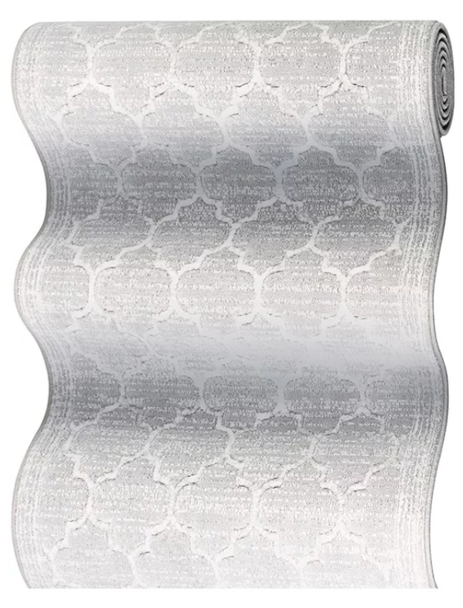 Couristan Marina CB91/B003A Majorca Platinum Custom Runner - 31" Wide