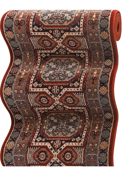 Couristan Timeless Treasures 4324/0300A Maharaja Burgundy Custom Runner - 26" Wide