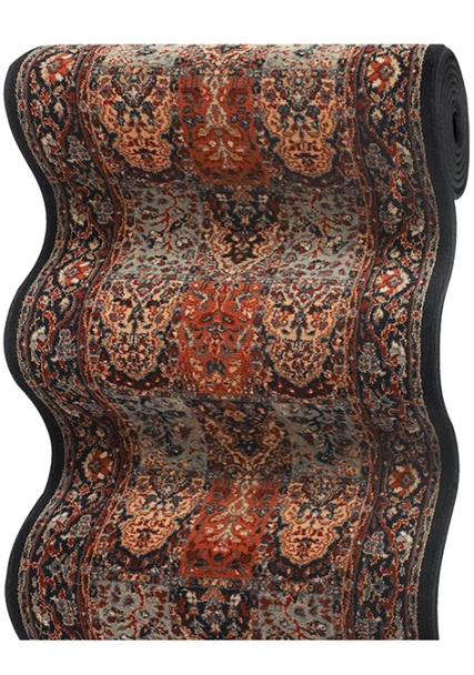Couristan Timeless Treasures 4325/0500A Vintage Baktiari Ebony Custom Runner - 26" Wide