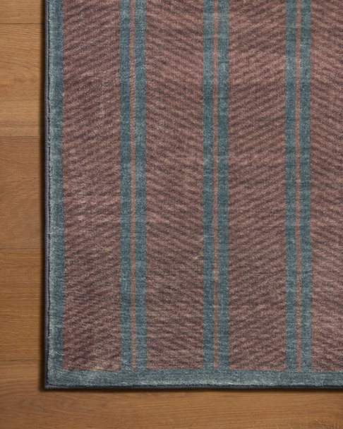 Chris Loves Julia x Loloi Bobby BOB-02 Merlot  Denim Rug