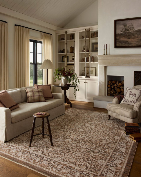Chris Loves Julia x Loloi Doris DRS-02 Tobacco Ivory Rug